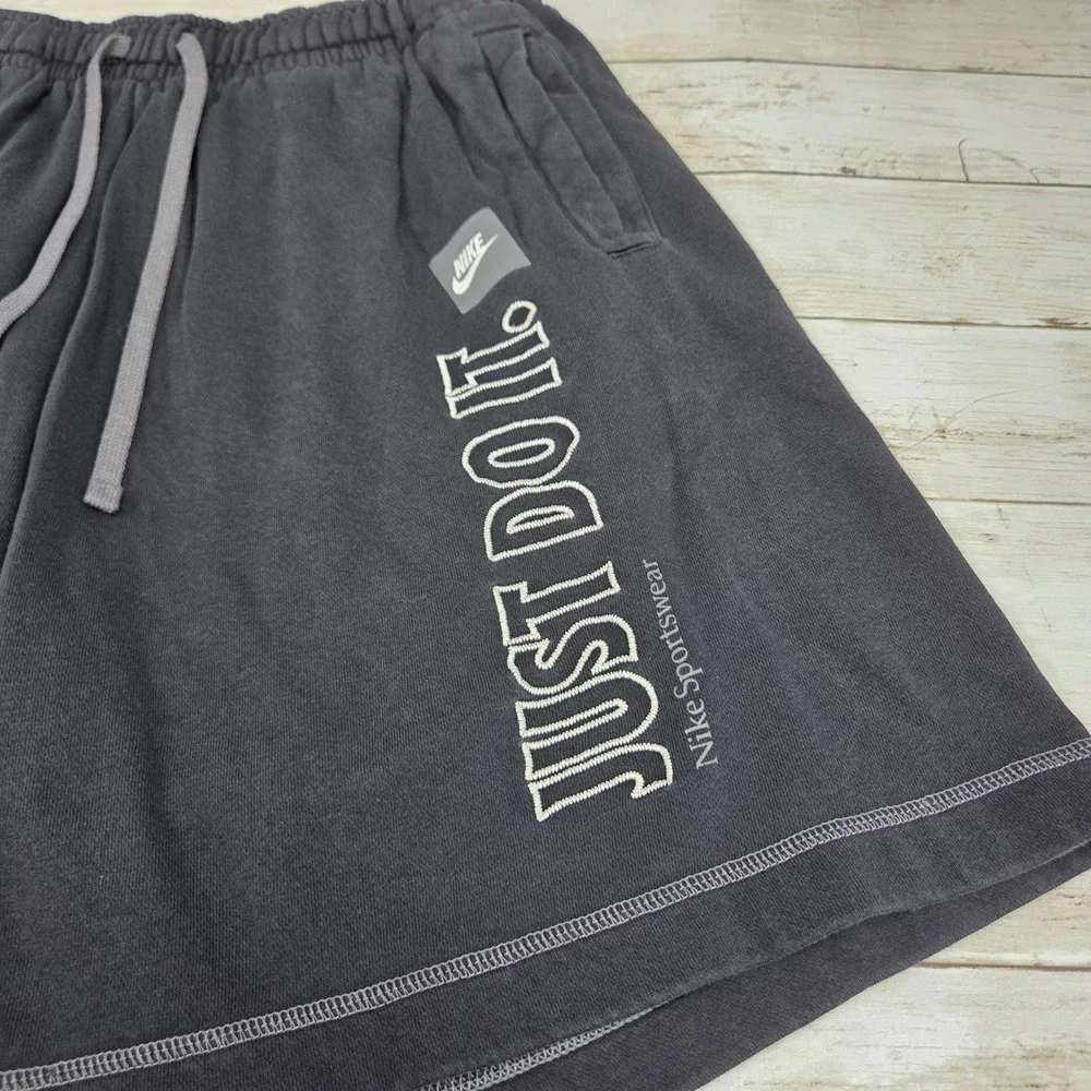 Nike Sportswear Just Do It Fleece Shorts Mens Large Black DD6235-010 Athletic